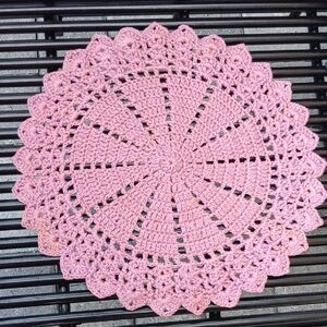 Pink Crochet Doily